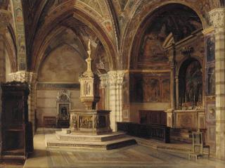Catherine M. Wood - A church interior, Siena