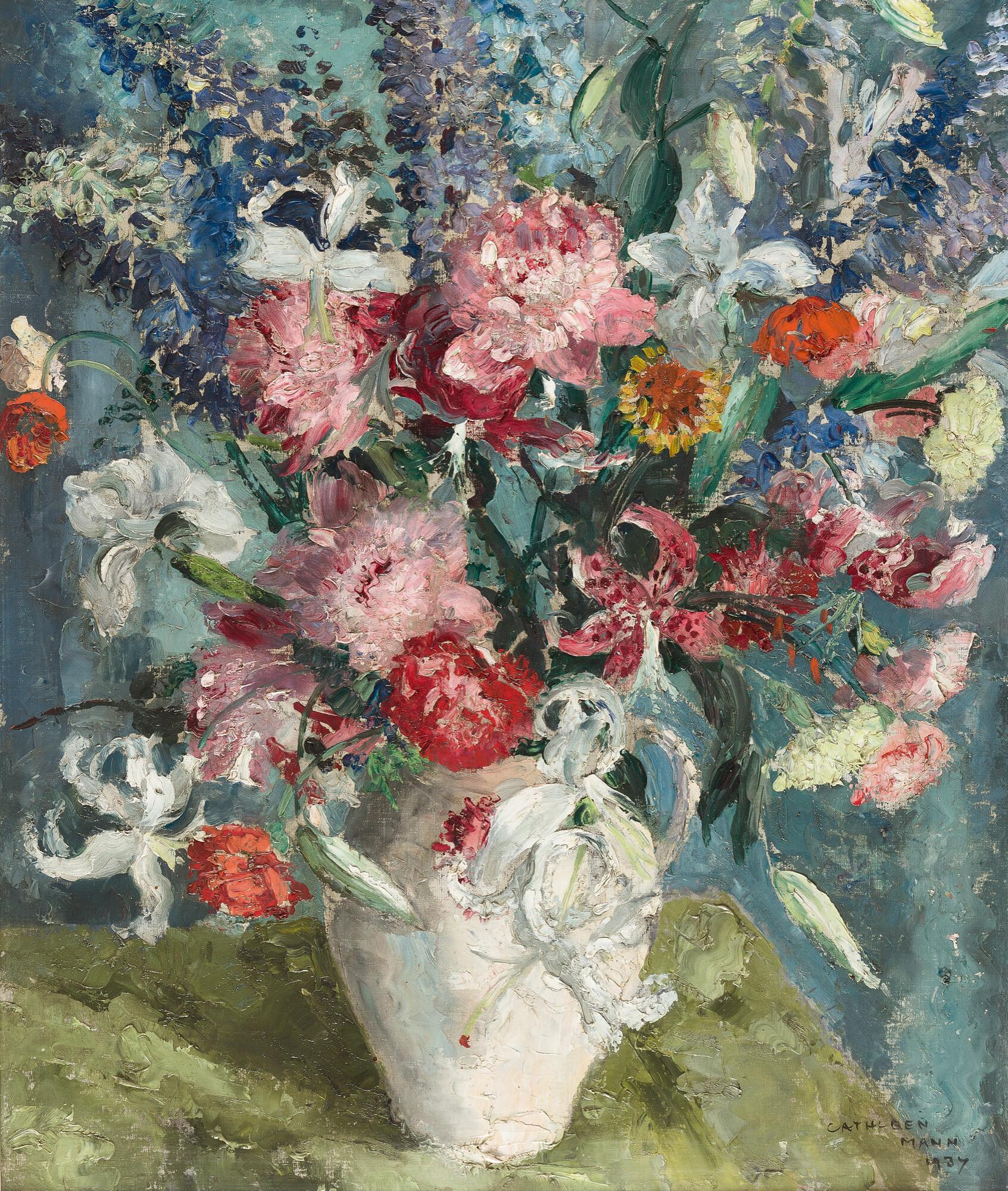 Cathleen Mann - Blumen in einer Vase.
