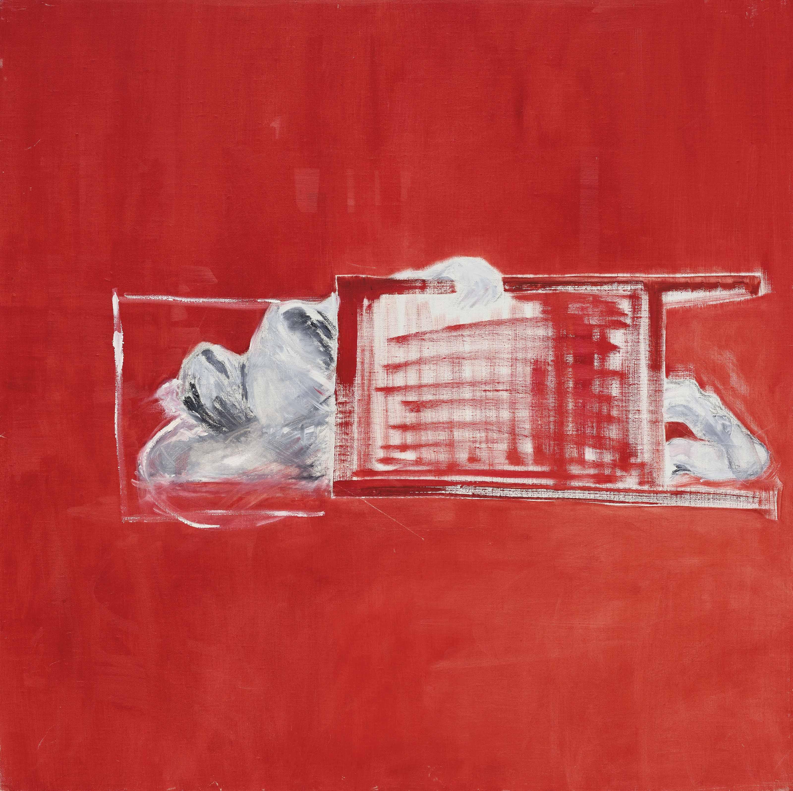 Cathy Josefowitz - Chaise rouge couchée, 1996