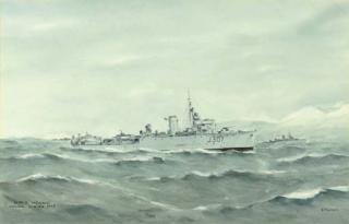 Cdr. Eric Erskine Campbell Tufnell - H.M.S. Hound, Iceland, Winter, 1943