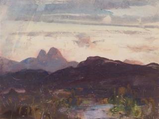 Cecil Arthur Hunt, R.W.S. - Sunset over Suilven