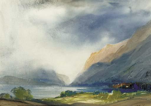 Cecil Arthur Hunt, V.P.R.W.S. - A storm on Loch Awe, Argyllshire