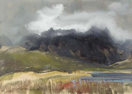 Cecil Arthur Hunt, V.P.R.W.S. - Rain on the hills, Scotland
