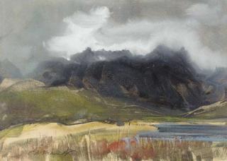 Cecil Arthur Hunt, V.P.R.W.S. - Rain on the hills, Scotland
