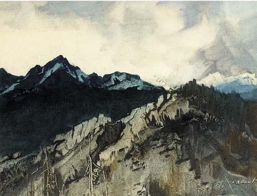 Cecil Arthur Hunt, V.P.R.W.S. - The Jura mountains, France