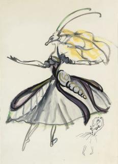 Cecil Beaton - Design For A Spirit of The Garden In Purple