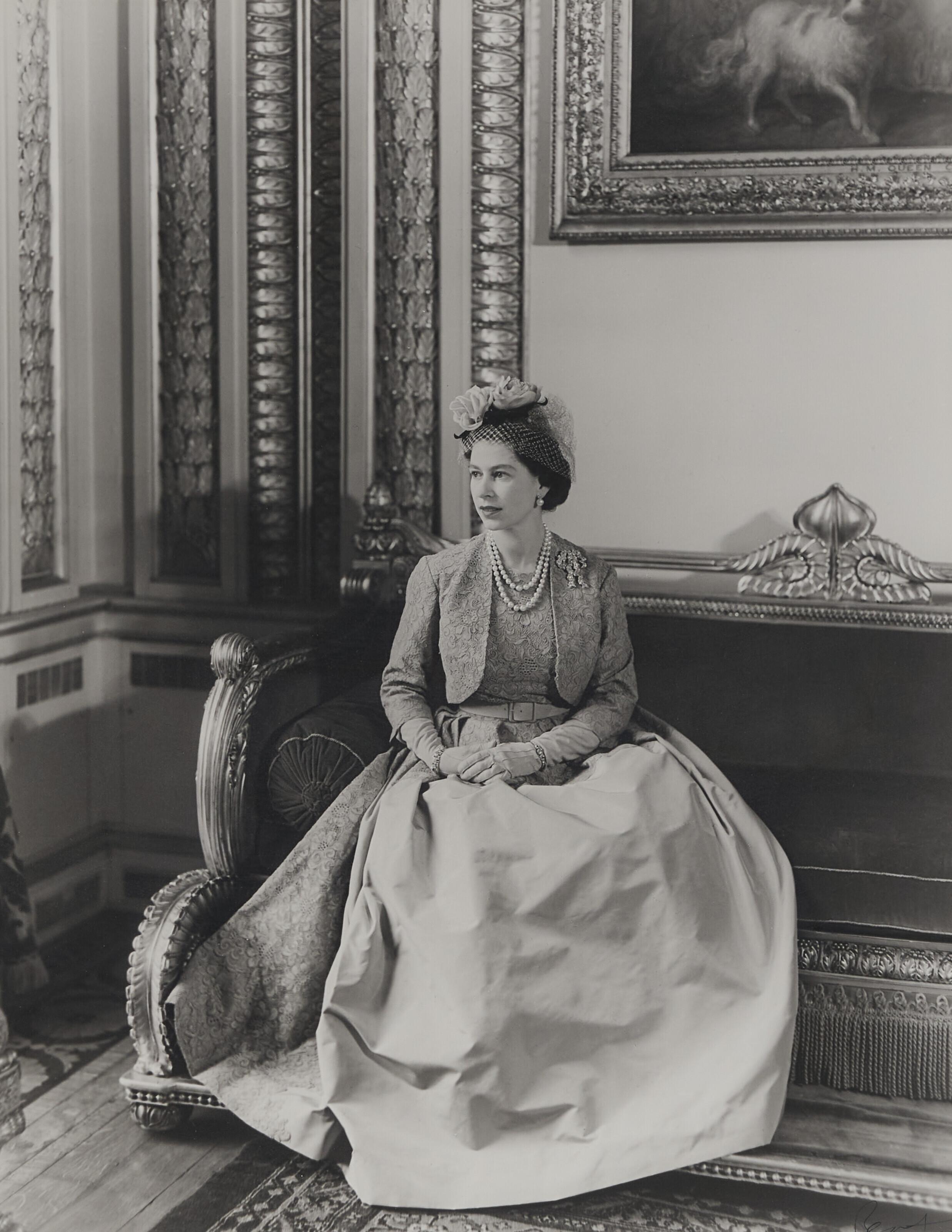 Cecil Beaton - Queen at Princess Margaret\'s Wedding, 1960