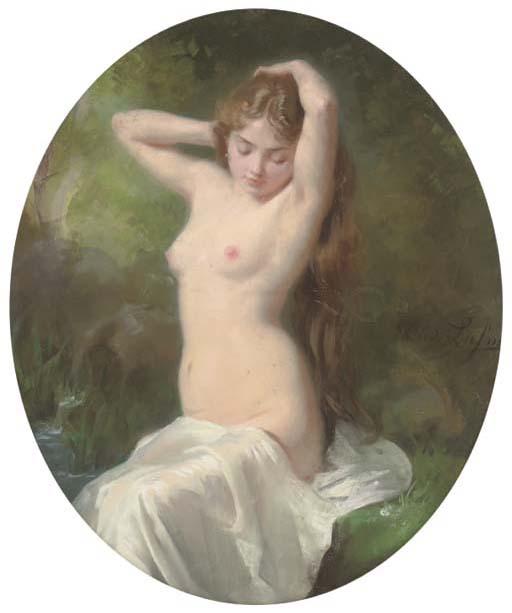 Cecil-Berthe Lafosse - Female Nude By The Bathing Pool