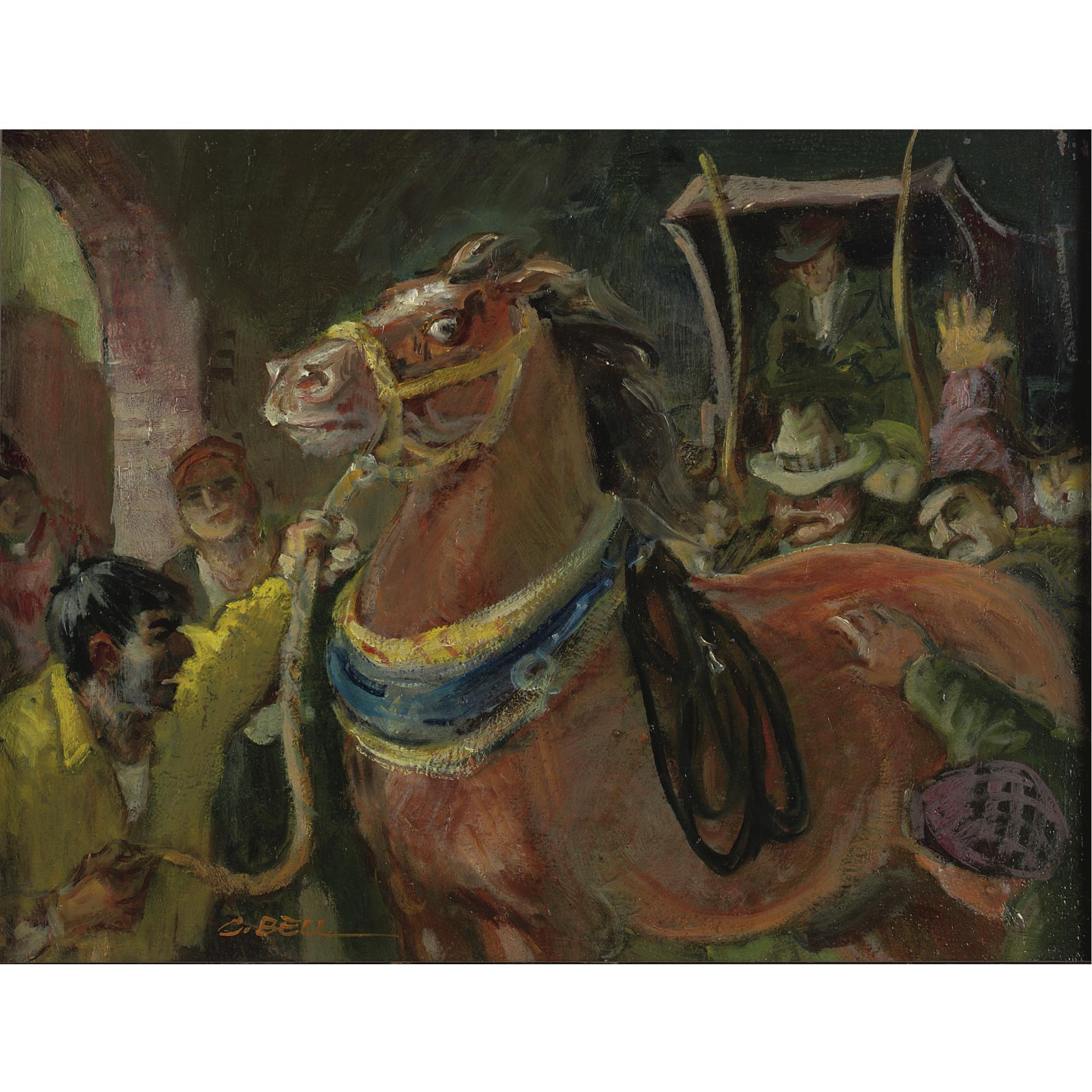 Cecil C. Bell - Excited Horse (New York Street Scene)