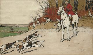 Cecil Charles Windsor Aldin, R.B.A. - \'Forrard away\'