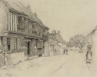 Cecil Charles Windsor Aldin, R.B.A. - The Star Inn, Alfriston, Sussex