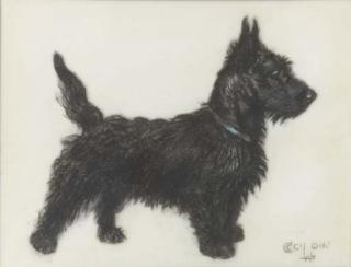 Cecil Charles Windsor Aldin - A Scottie