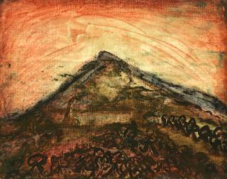 Cecil Collins - Figure and Landscape, Dawn