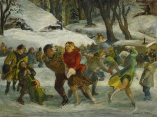 Cecil Crosley Bell - Ice Skaters, Central Park