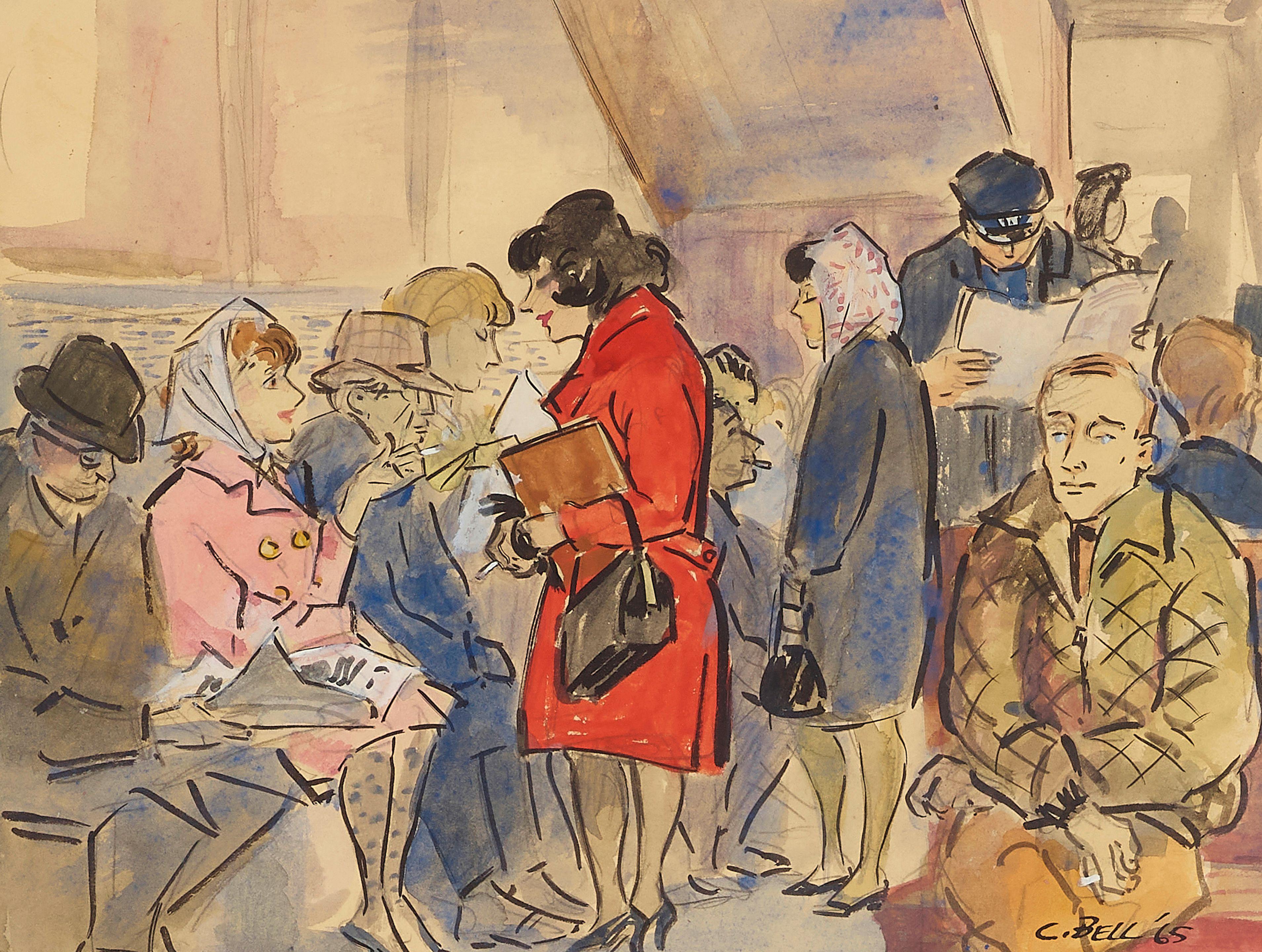 Cecil Crosley Bell - Scenes from the Staten Island Ferry (a group of three)