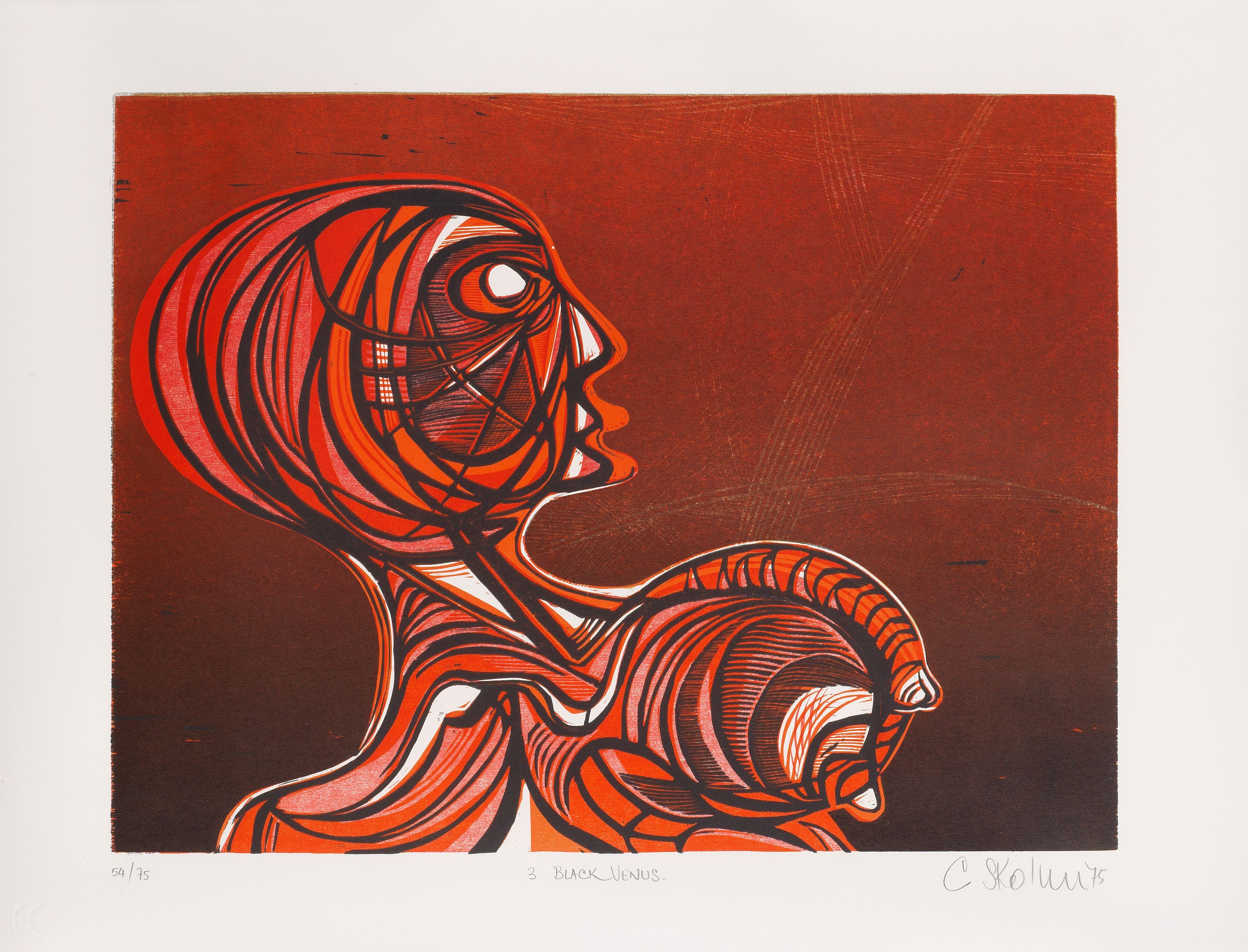 Cecil Edwin Frans Skotnes - Eight woodcuts (i-viii) from the series \'Baudelaire\'s Voyage\', 1975