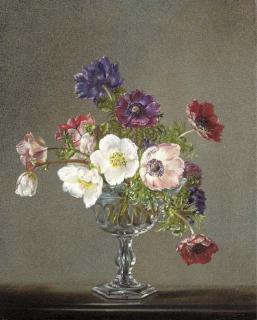 Cecil Kennedy - A vase of anemones