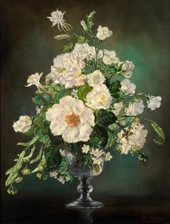 Cecil Kennedy - Still life of white flowers