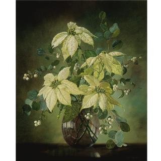 Cecil Kennedy - Still Life With Snowberries And Poinsettias