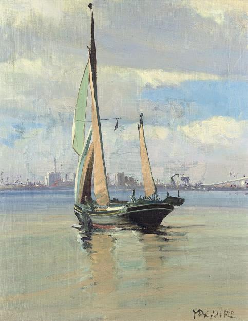 Cecil Maguire, R.H.A., R.U.A. - Thames Sailing Barge