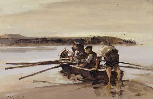 Cecil Maguire - Launching the Currach