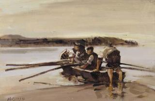 Cecil Maguire - Launching the Currach