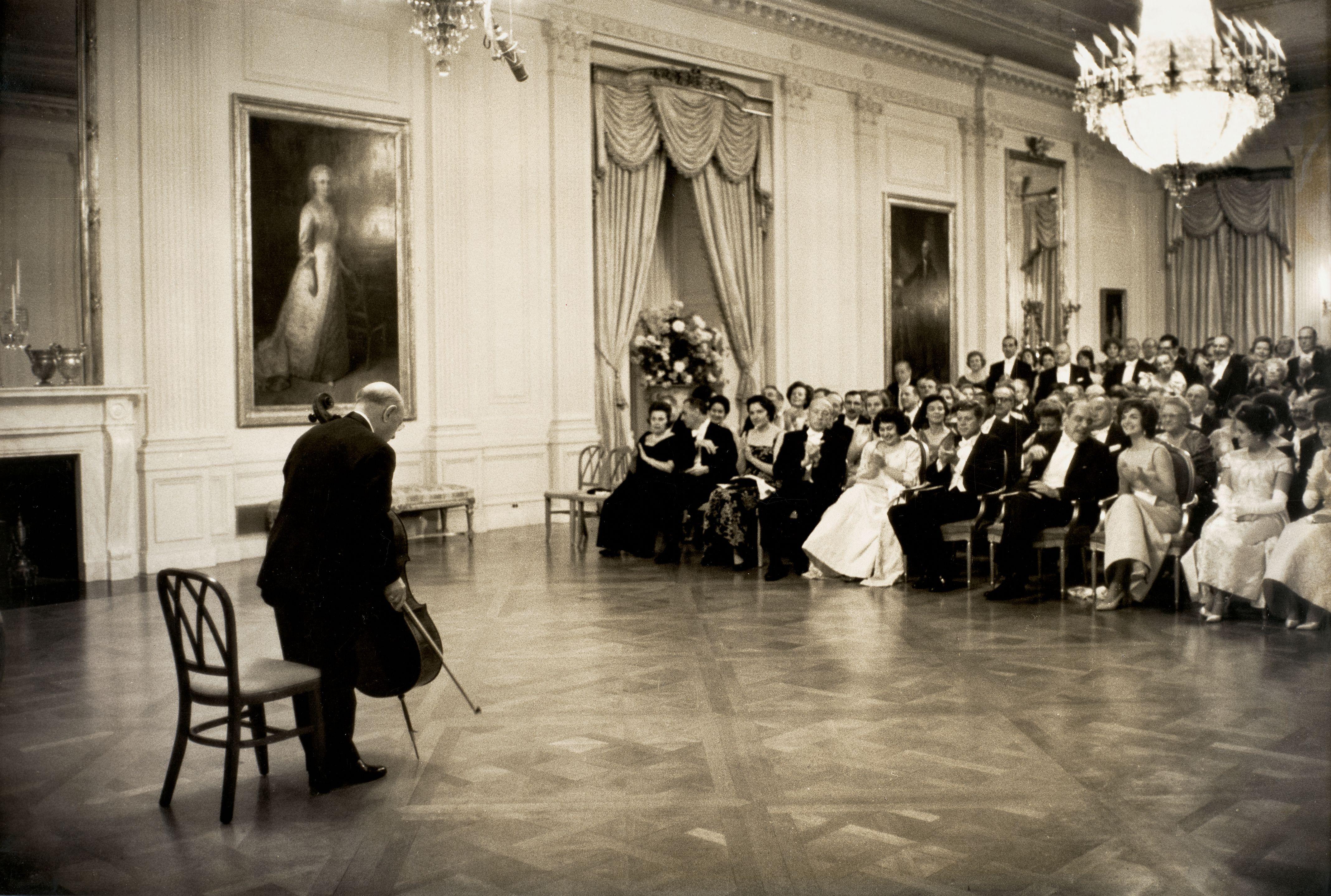 Cecil W. Stoughton - Cellist Pablo Casals at the Kennedy White House