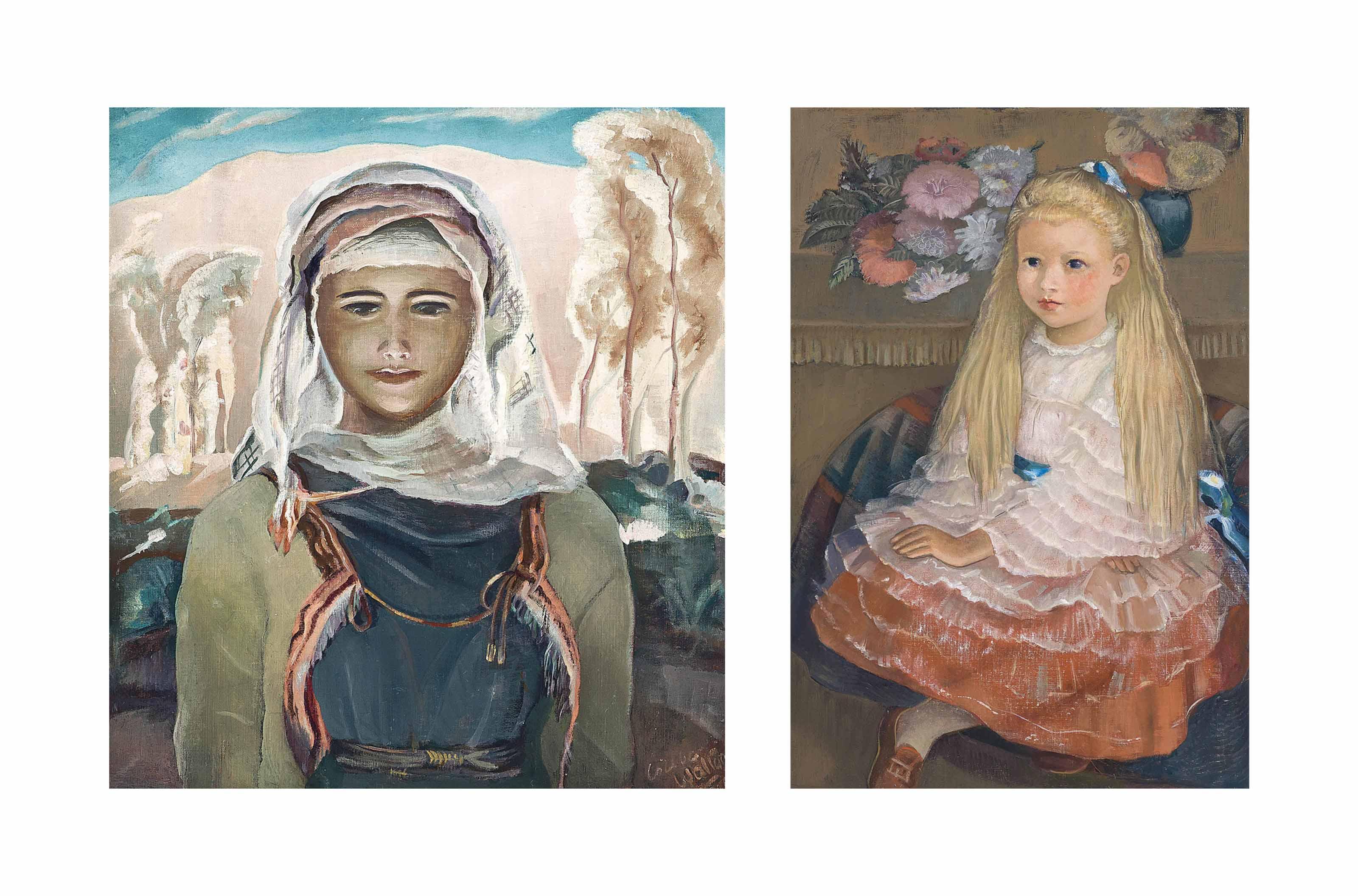 Cecile Walton - The little sphinx; and The favourite dress