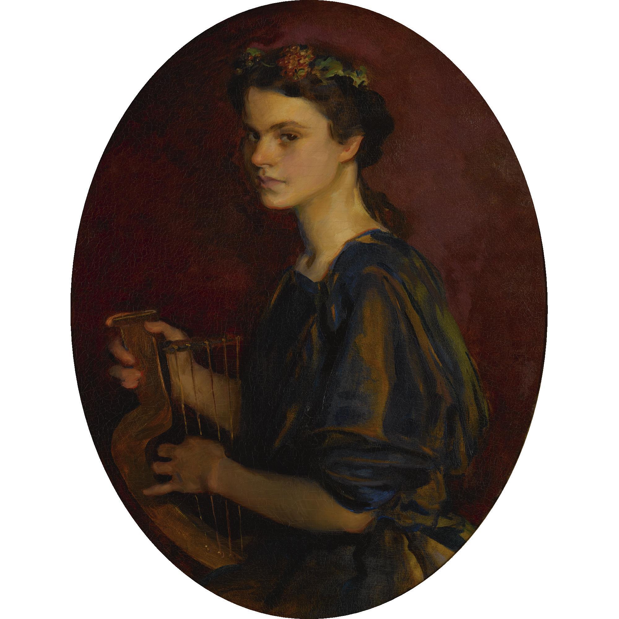 Cecilia Beaux - Girl With Lyre (Portrait Of Dorothea Gilder)