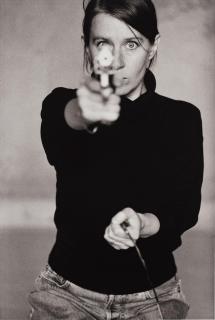 Cecilia Edefalk - \'Självporträtt med Pistol\', 1993.