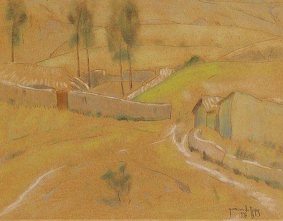 Cecilio Guzmán de Rojas - Landschaft mit Bäumen