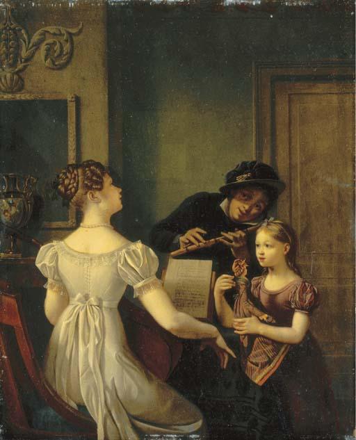 Célestin François - Elegant company playing music in an interior