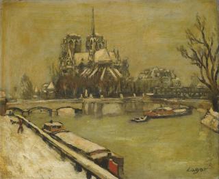 Celso Lagar - Notre-Dame de Paris sous la neige