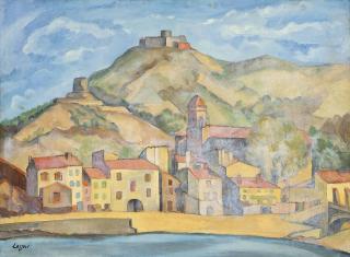 Celso Lagar - Village au pied de montagne