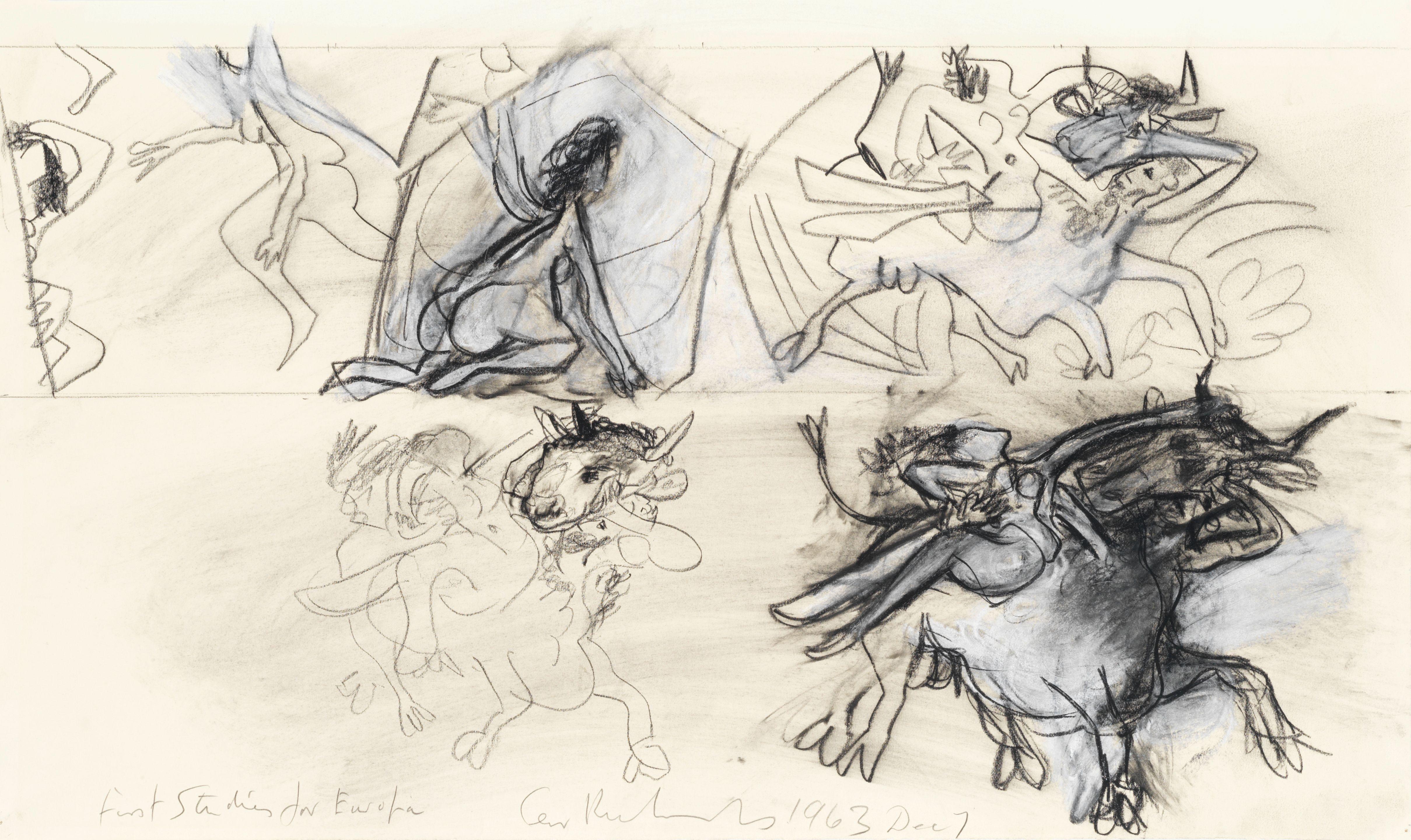 Ceri Richards - First Studies for Rape of Europa