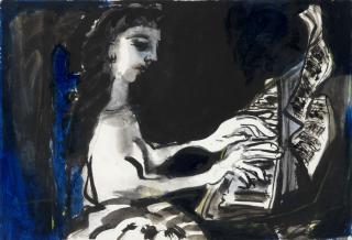 Ceri Richards - Girl at the Piano