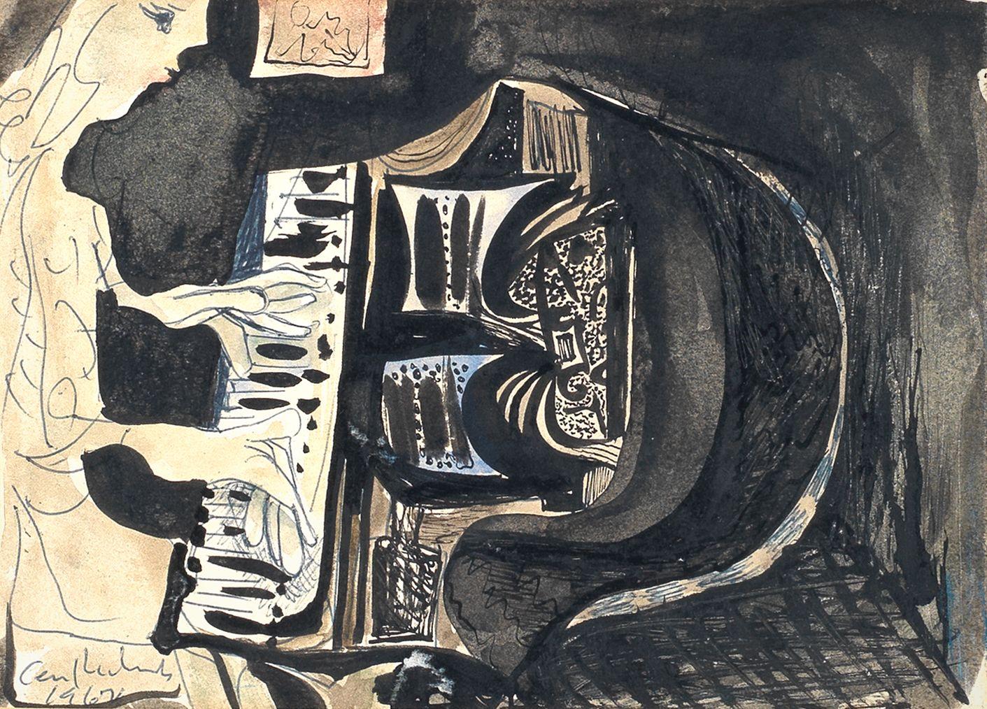 Ceri Richards - Girl at the Piano