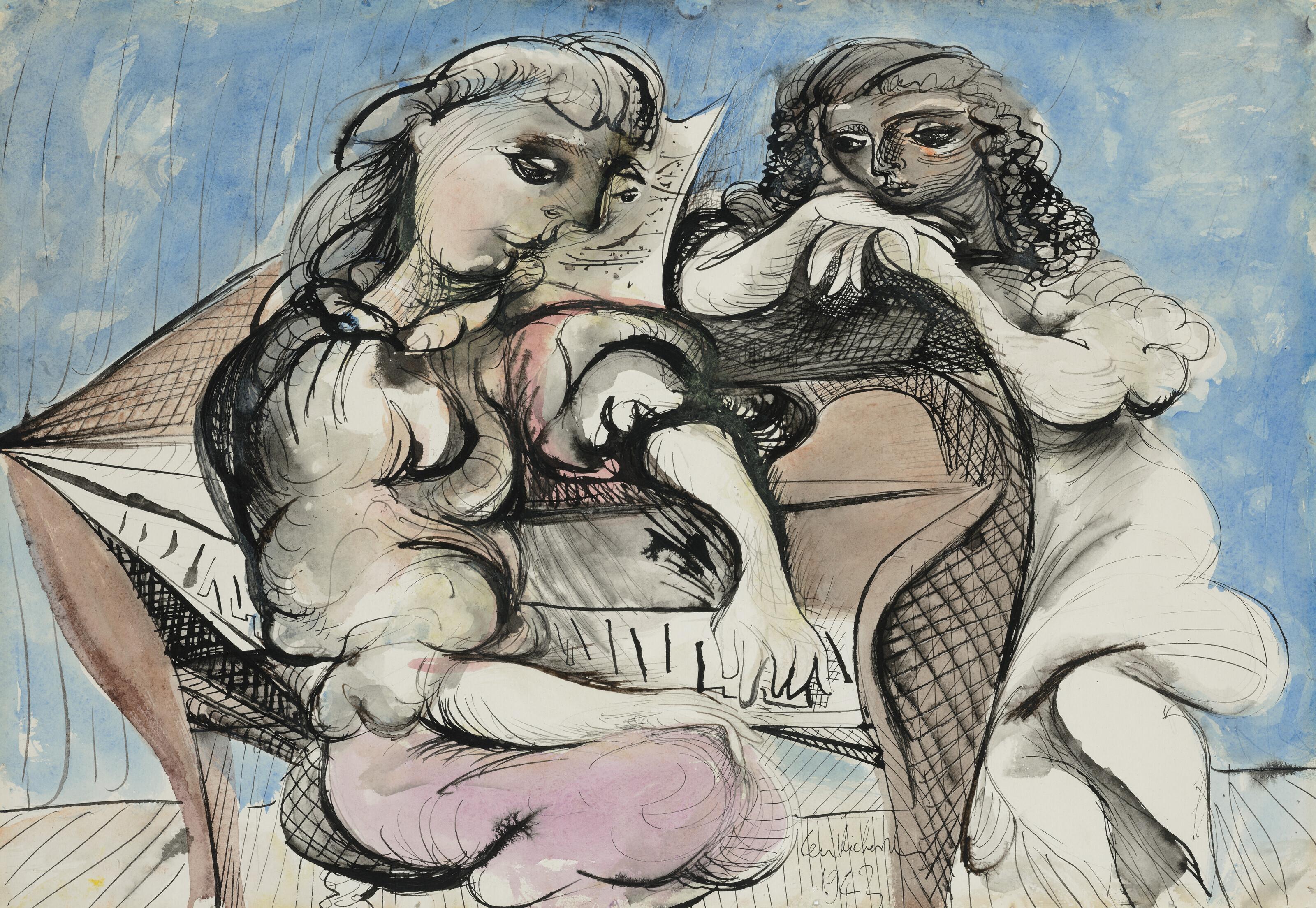 Ceri Richards - Girls at the Piano