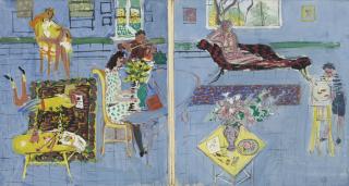 Ceri Richards - Interior With Figures And Piano