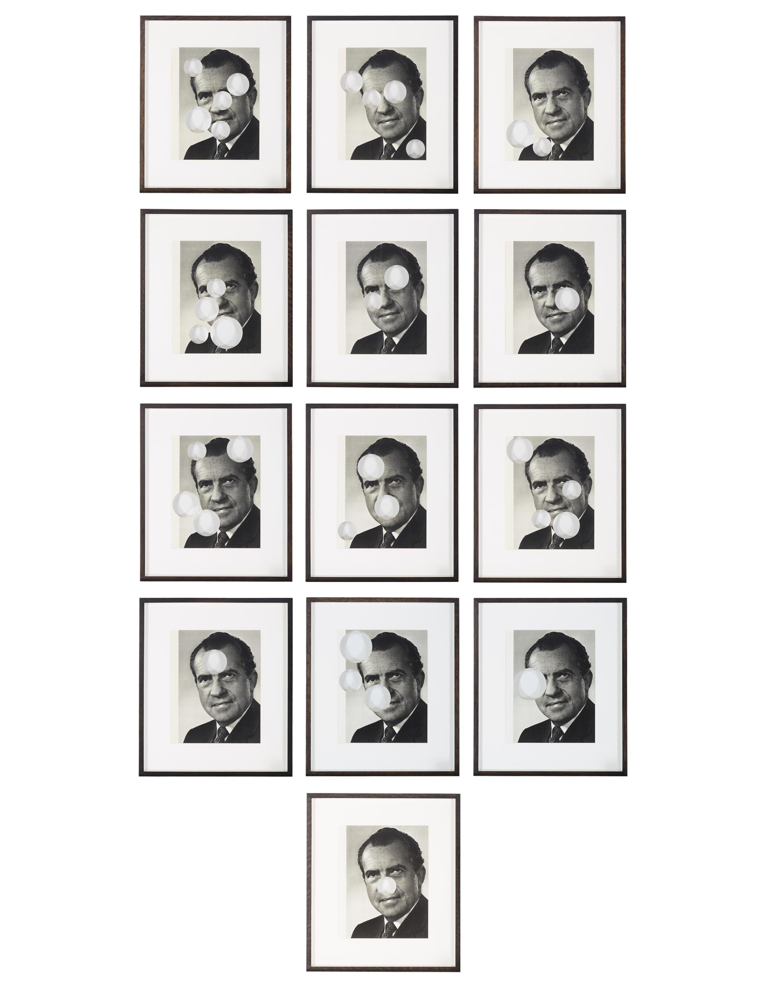 Cerith Wyn Evans - Penetrated Portraits of Richard M. Nixon by Karsh