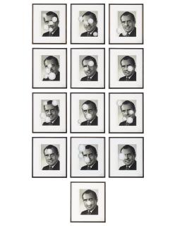 Cerith Wyn Evans - Penetrated Portraits of Richard M. Nixon by Karsh