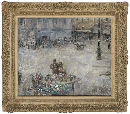 Cesar A. Villacres - At the flower stall