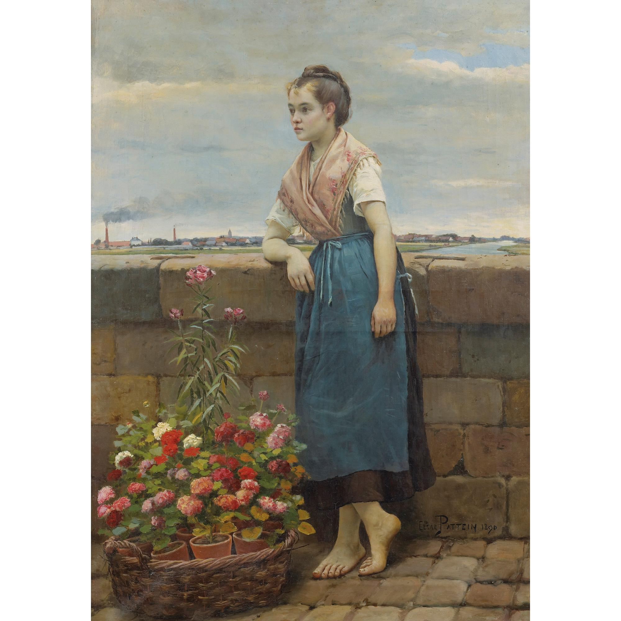 Cesar Pattein - La Jeune Marchande De Fleurs