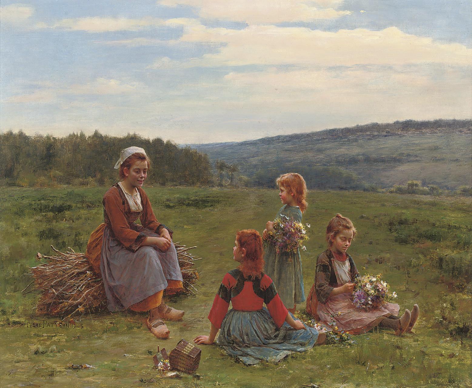 César Pattein - The flower pickers