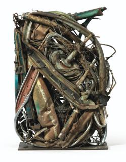 César - Compression Muralesigned And Dated 1970; Motorcycles Compression.