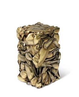 César - Ménagère en métal doré