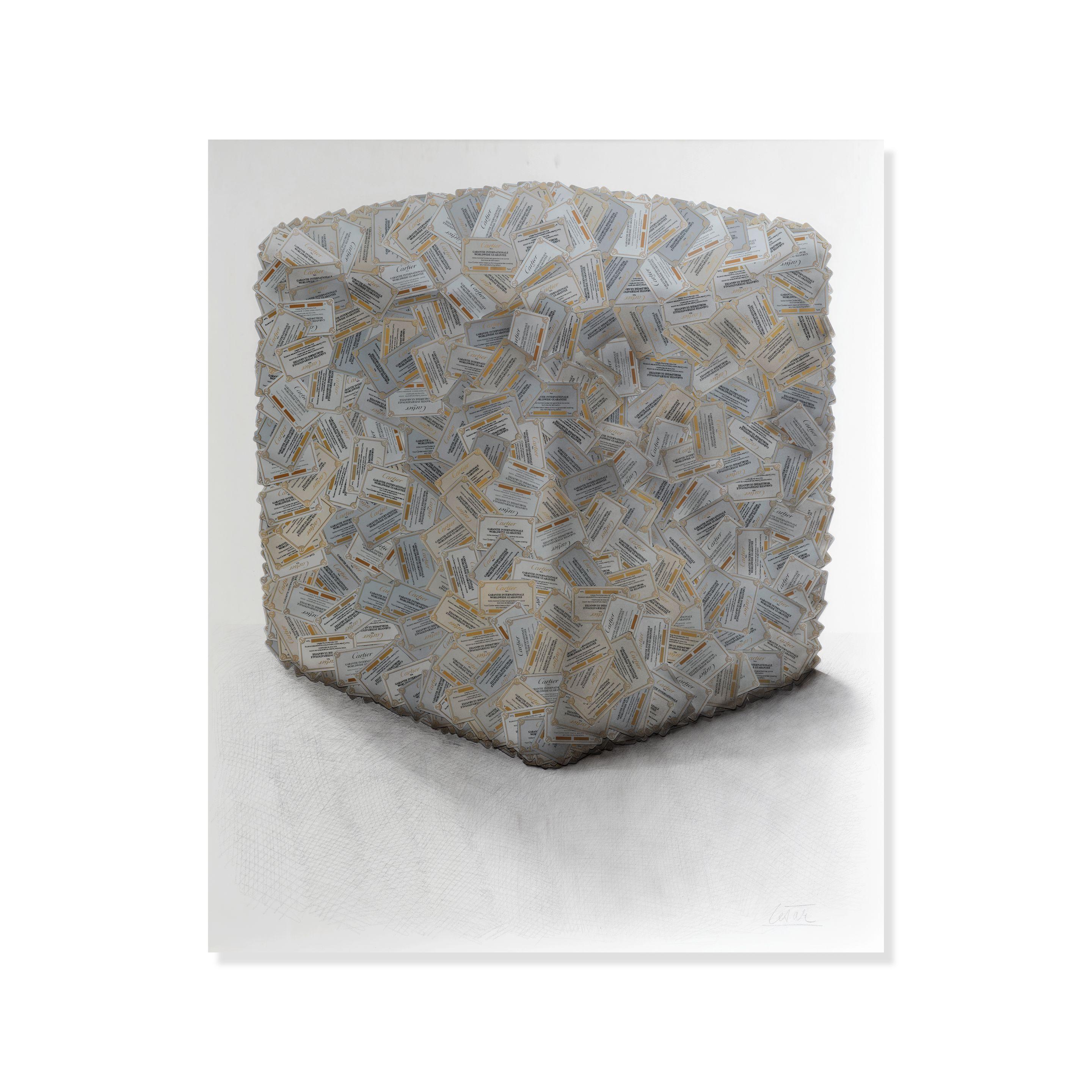 César - Portrait de compression de cartes de garantie Cartier