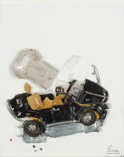 Cesar - Voiture écrasée VOLKSWAGEN cabriolet
