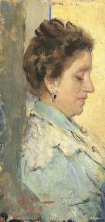 Cesare Ciani - Profilo di donna, 1899