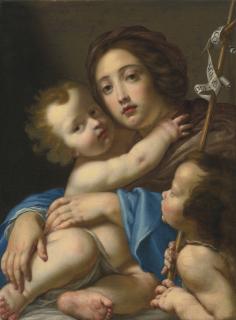 Cesare Dandini - Madonna And Child With Saint John The Baptist